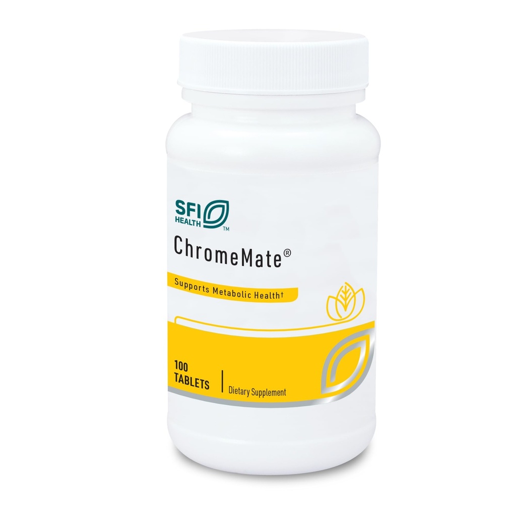 Klaire Laboratuvarları SFI Health Chromemate - Chromemate Chromium Polynicotinate 200mcg Supplement - Bio available Form of Chromium with Niacin - Hipoallergenic (100 Tablet)