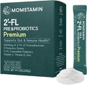 MOMSTAMIN HMO(Human Milk Oligosaccharides) Super Prebiotics and Probiotics for Women, Men : Immune Digestive Supplement | HMO Probiotics | HMO Supplement | Prebiotics Powder | IBS Relief - 30 Packets