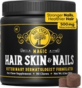 Tıbbi-Strength Hair Skin & Nails Dog Chews | Vitamin A Retinol & B3 Niacinamid for Köpekler | EPA Omega 3 for Dog | Relieve Itching, Flaky Skin & Brittle Nails | 90 Chews