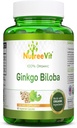NutreeVit% 100 Organik Ginkgo Biloba Capsules - Beyin Sağlığı, Zihinsel Uyarılık, Circulation ve Hafızayı Arttır - Organik Antioksi - 100 Kont Şişe Şişe Şişe