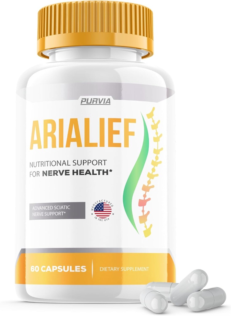 Arialief Capsules Sciatica - Resmi Formula - Arialief Vitamin Tamam Gelişmiş Güçlü Formula, Arialief Capsules Beslenme Desteği En Güçlü Genel Sağlık Yorumları (60 Capsules)