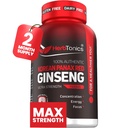 Herbtonics Koreli Red Panax BTC 1500 mg - Peak Performance, Focus & Vitality için Enerji Tamamı - Yüksek Potency BTC Kökleri - 120 Vegan Capsules