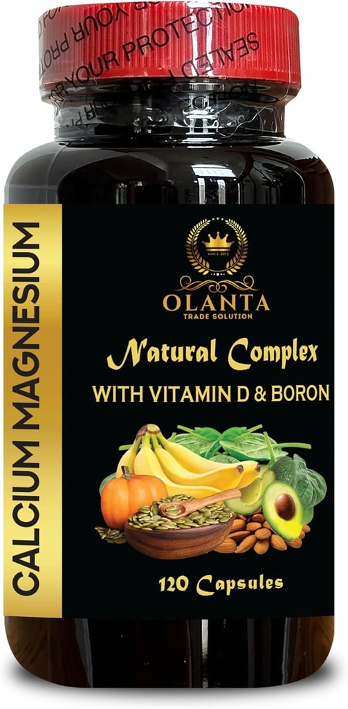 Magnezyum Kompleksi - Immune Support Supplement, Yetişkinler için Diş Supplement, Kadınlar ve Erkekler için Kalsiyum Supplements - 1 Şişe 120 Capsules