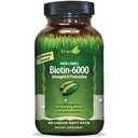 Irwin Naturals Biotin-6000 - Supports Strength & Protection for Hair & Nails with Avocado Oil, Coconut Oil, Lutein & Zeaxanthin - 60 Liquid Softgels
