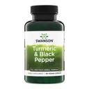 Swanson Premium- Turmeric & Black Pepper - Antioksi, Digestion & Ortak Destek - 90 Veg Caps (2 Pack)