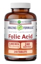 Amazing Formulas Folic Acid Supplement | 5000 Mcg | Tabletler | Non-GMO | Gluten Free | Made in USA (240 Count)