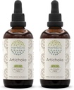 HerbEra Artichoke B120 (2parça) Alkol-Free Herbal Extract Tincture, Mekanik Sıvı Drops Natural Artichoke (Cynara scolymus) Broşür (2x4 fl oz)
