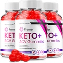(3 Pack) Premier Keto ACV Gummies - Gelişmiş Formula Premiere Keto Plus ACV Gummies Apple Cider Vinegar Premier ACV Diyetary Supplement Yorumlar Men Women (180 Gummies)