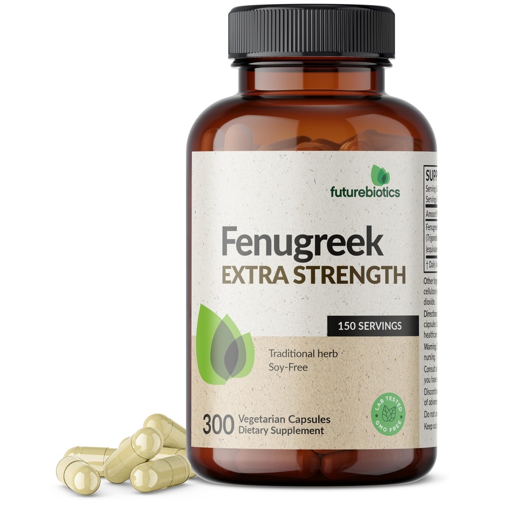 Futurebiyotiks Fenugreek Ekstra Güçlü Destekler Genel Olarak İyi Sağlık & Well-Being, Non-GMO, 300 Vegetarian Capsules