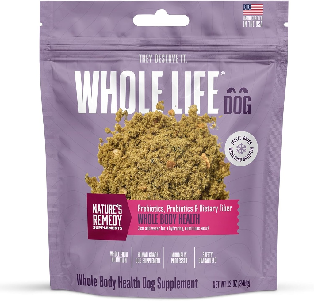 Whole Life Dog Whole Body Health Supplement for Dogs, Vitamins & Supplements for Healthy Skin, Immune Support, Probiotics & Hydration - Food Supplement for Everyday Wellness - 90 Servings