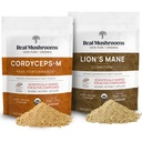 Lions Mane (60g) ve Cordyceps (60g) Mushroom Extract Toz Sche - Mushroom Supplement for Cognition, Energy and Endurance