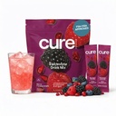 Cure Hydration | Plant-Based Electrolyte Drink Mix | Nodrew Sugar | FSA-HSA | Dehidrasyon Yardımı Tuvalet Su ile Yaptı | Non-GMO | Vegan | Pouch of 14 Packets - Berry Pomegranate