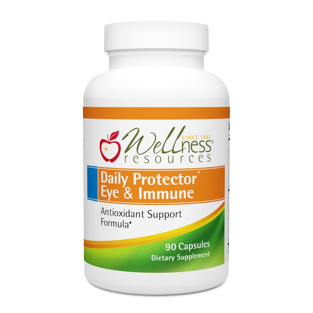 Wellness Kaynakları Daily Protector Eye & Immune - Lutein, Lycopene, Zeaxanthin, Cryptoxanthin, Bilberry ve More for Eye, Immune, and Skin Health (90 Capsules)