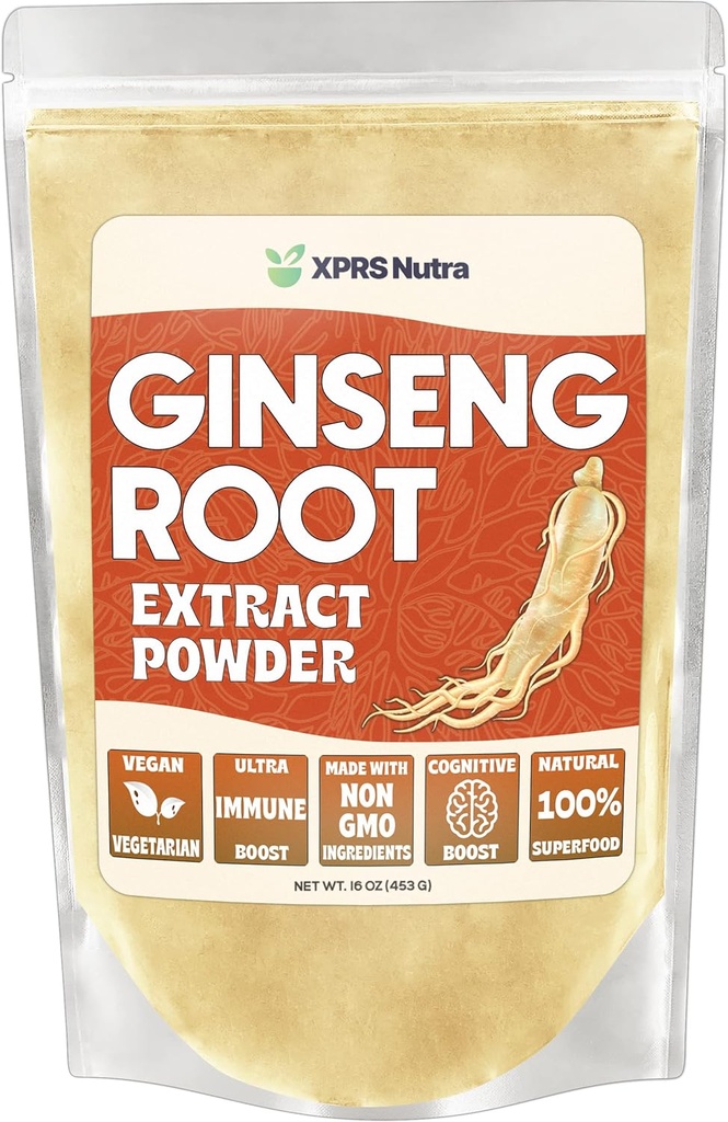 XPRS Nutra Reality Root Extract Toz - Ginseng Toz Destekler Bilişsel Fonksiyonlar, Fiziksel Performans ve Immune Sistemi - Toz Form (16 Ounce)