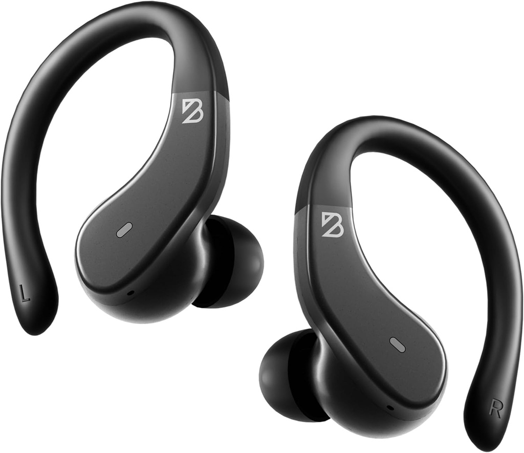 Back Bay Audio - Runner'ın Telsiz Kulakları Spor için, Hook Over The Ear Buds, Deep Bass, Run için Earphones with Earhooks, Workout Wireless Foots for the Gym