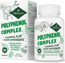 20 Meyveler, Sebzeler ve Polifenoller, Güçlü Antioksiler, Quercetin, Resveratrol, Turmeric, Green Tea, Polyols for Age Defense, Energy & Immune, 90 Capsules