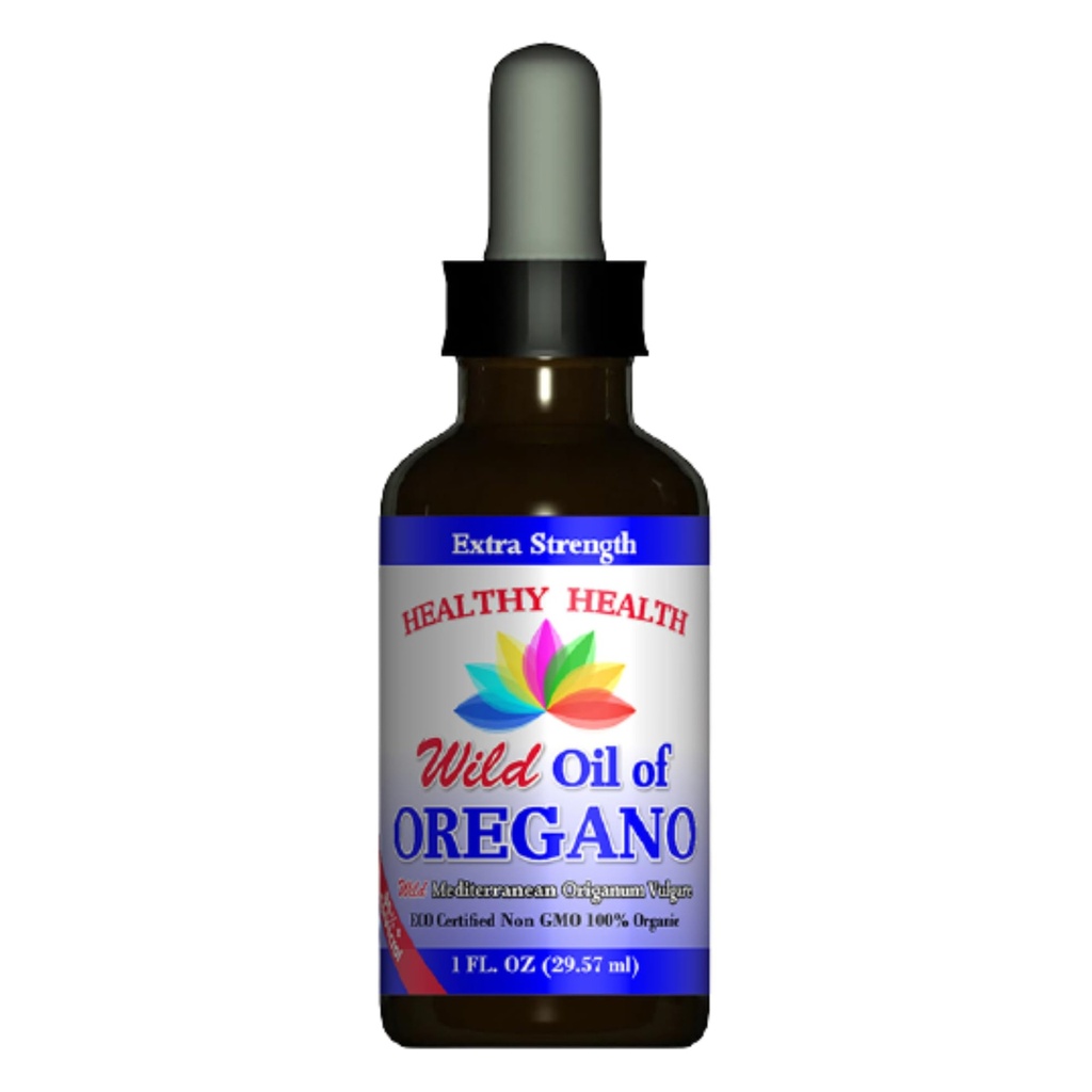 Oregano Oil - Vahşi Akdeniz - ECO sertifikalı Organik Ekstra Güç 83% Carvacrol, Liquid, Immune Support, Vegan, Aceite de Oregano, Non GMO 1 fl. OZ