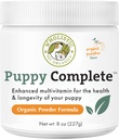 Wholistic Pet Organics Puppy Complete - Dog Multivitamin Powder - 8 Oz - Daily Dog Vitamins & Supplements for Homemade Food - Immune System, Skin, Coat & Overall Health - Small and Large Breed Puppies