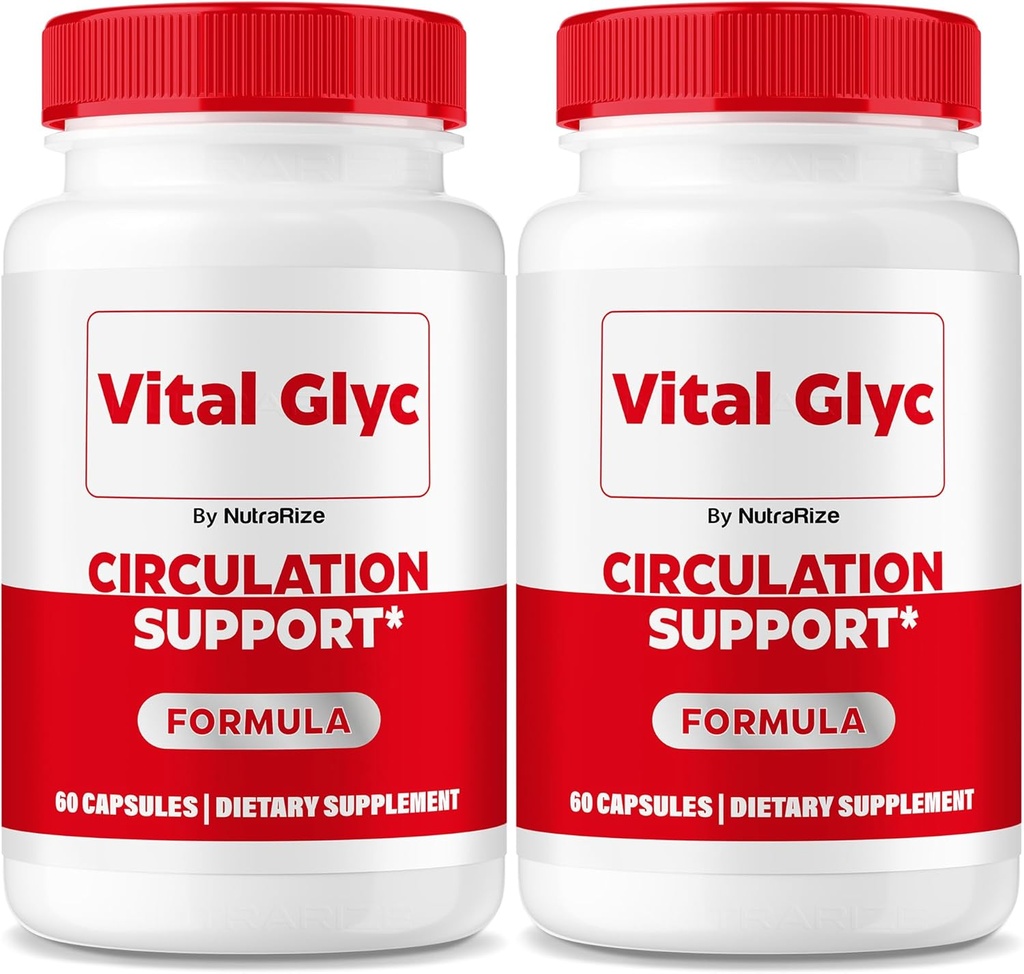 (2 Pack) Vital Glyc Capsules - Resmi Kan Desteği Formula, Vital Glyc Blood Gemi Temiz, Vital Glyc Glyco Optimizer Pills, Supports General Health & Wellness, Vital Glyc Toz (120 Capsules)