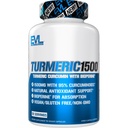 Herbal Relief Turmeric Curcumin with Bioperine - EVL 1500 mg 95 Curcuminoid Turmeric Curcumin with Black Pepper for Digestive Skin Immunity Liver and Ortak Destek - Non GMO Vegan Supplement