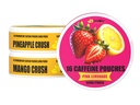 LyvWel 56 mg Caffeine Energy Pouches – Pink Lemonade, Pineapple Crush, Mango Crush – Meyveli Temiz Enerji ve Odaklı Guarana ile Güçlendirme - 3Pack Örnekr (48 Toplam Pouches)