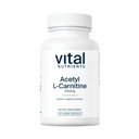 Vital Nutrients Acetyl L-Carnitine 500 mg | Beyin, Hafıza ve Bilişsel Destek Supplement* | Vegan | Gluten, Süt, Soy Free | Non-GMO | 60 Capsules