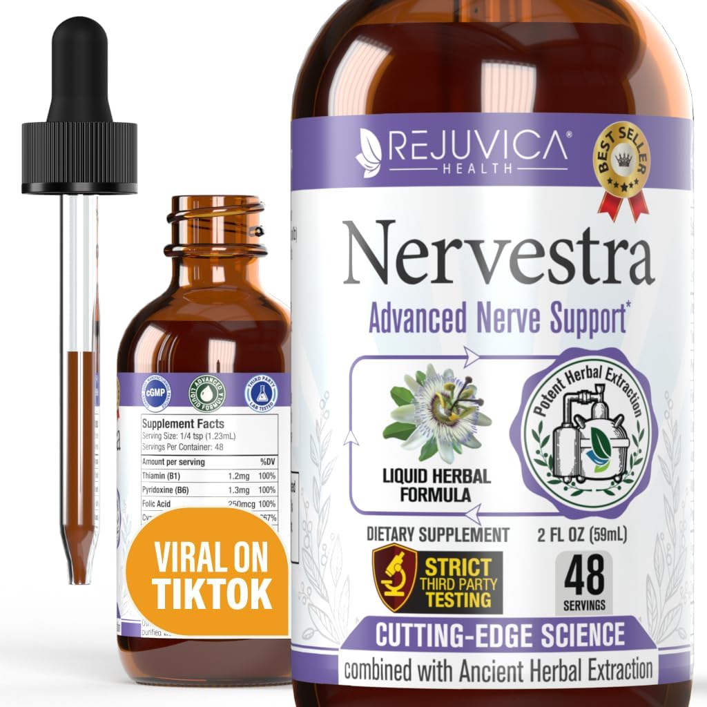 Nervestra - Nerve Health, Alfa Lipoic Acid ile, Bolster Nerve Health'e ve Sağlıklı Nerve Fonksiyonla Destek - Alfa Lipoic Acid, B6, White Willow Bark Turmeric Passionflower & More!