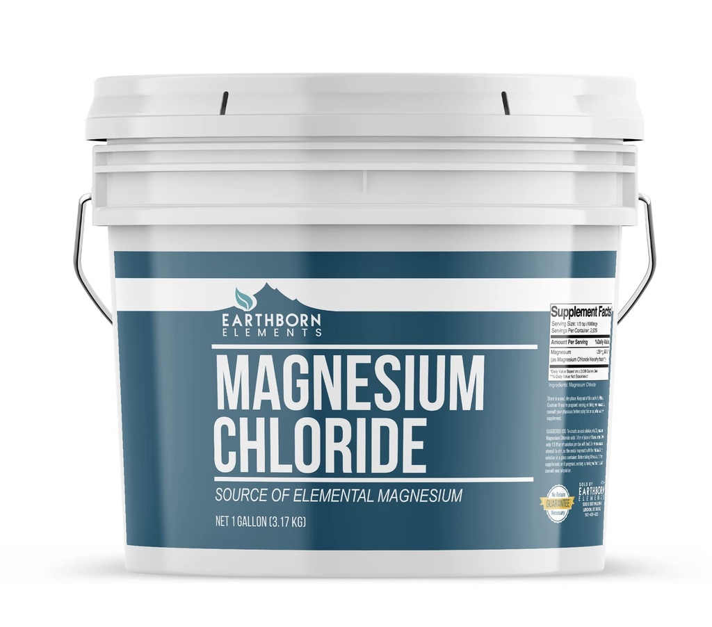 Earthborn Elements Magnezyum Chloride (1 Gallon), Diyet Supplement, Büyük Elemental Magnezyum Kaynağı