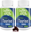 Taurine 1000 mg - Liposomal Taurin Amino Asit Kalp, Liver, ve Beyin, Longevity, Egzersiz - Yüksek Abhidrasyon, Vegan & Gluten Ücretsiz (60 Softgels - 2 Pack)