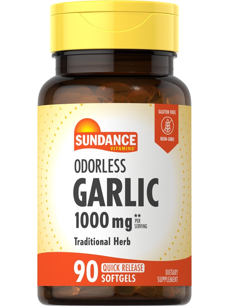 Sundance Odorless Soft Softgels | 1000 mg | 90 Kont | Non-GMO ve Gluten Free Supplement Supplement