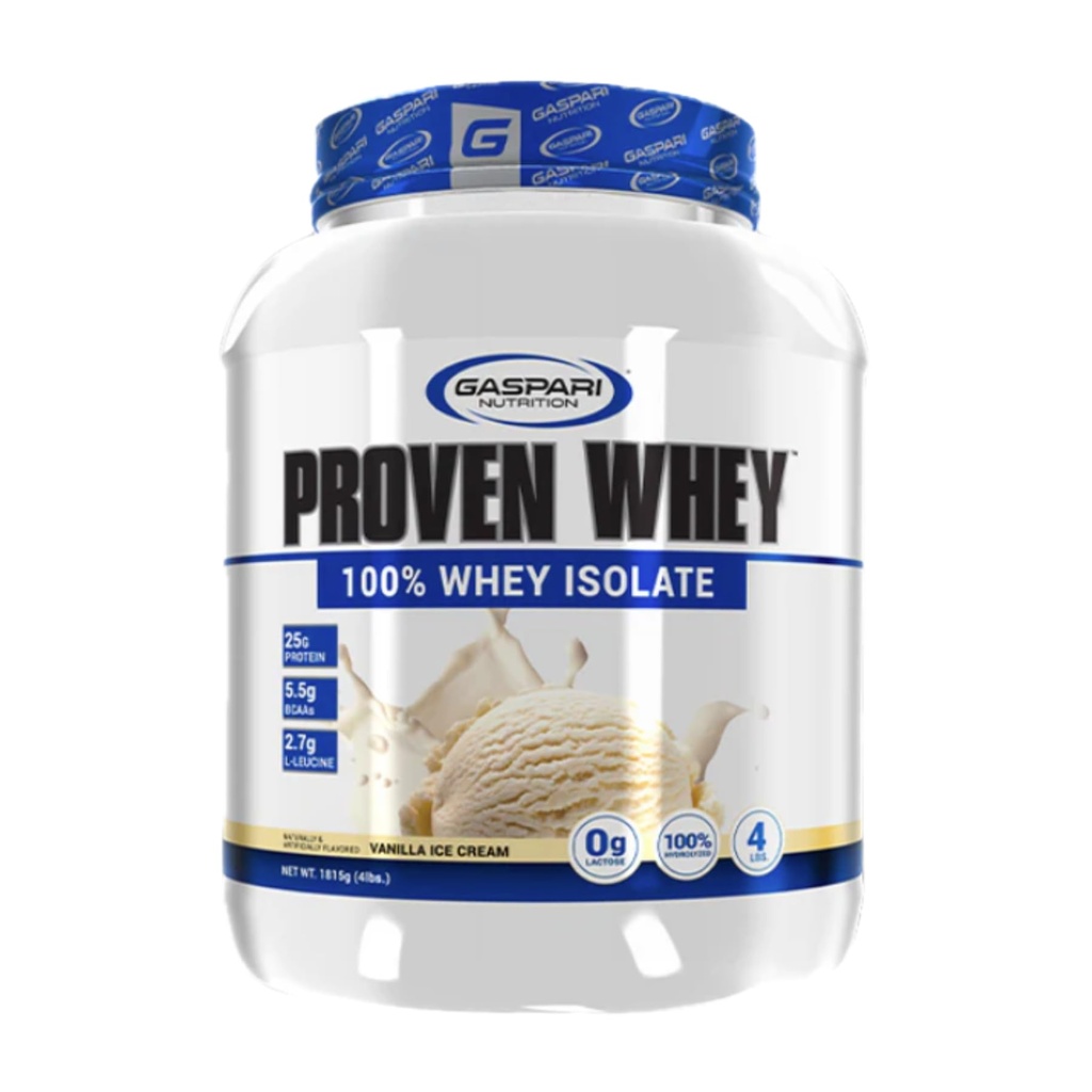 Gazpari Beslenme Proven Whey,% 100 Hydrolyzed Whey Isolate, Yüksek Protein, Lactose Free, Low Carbohidrat ve Low Sugar (4lb, Vanilla Ice Cream)