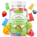 Yetişkinler için yumuşak taşıyıcı Glucosamine Chondroitin Gummies, Sugar Free Chondroitin & Glucosamine Nutritional Supplements for Ortak Destek, Karma Meyve Flavor, 60 Count