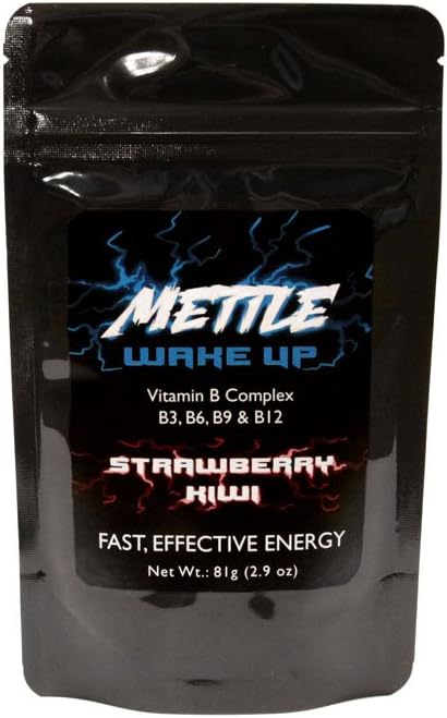 Enerji İçecek Toz - 75 Hizmet | Sugar Free | 200 mg Caffeine - Mettle Energy Drink Mix (Strawberry Kiwi)