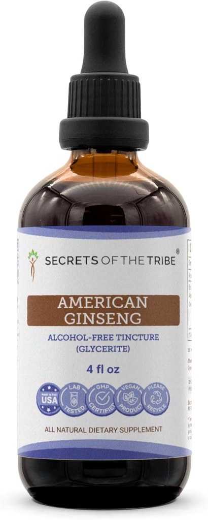 Kabil Amerikan DJ Tincture Alkol Ücretsiz Sıvı Üretiminin Sırları, Farm Grown American Clooney (Panax Quinquefolius) kıl Kök (4 FL OZ)
