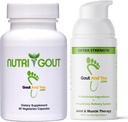 NutriGout Uric Acid Supplement ve Ekstra Kuvvetli Joint Discomfort Relief Topical Cream