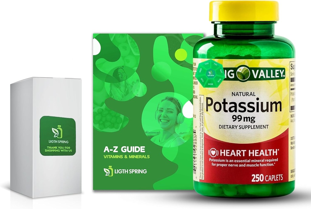 Potasyum 99 mg, 250 Caplets Sche with Exclusive Vitamins & Minerals A to Z - Better Light&Spring Guide