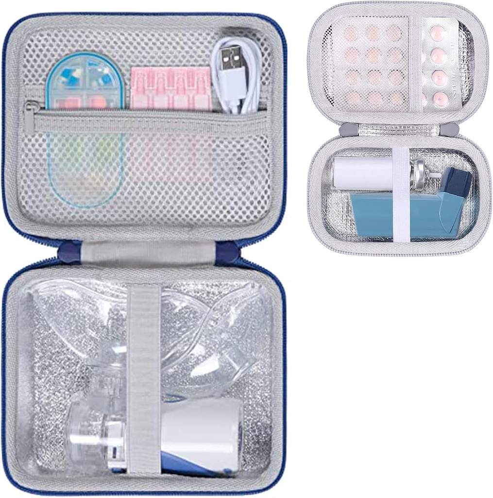 Aenllosi Hard Case for Asthma Inhaler ve Portre Nebulizer