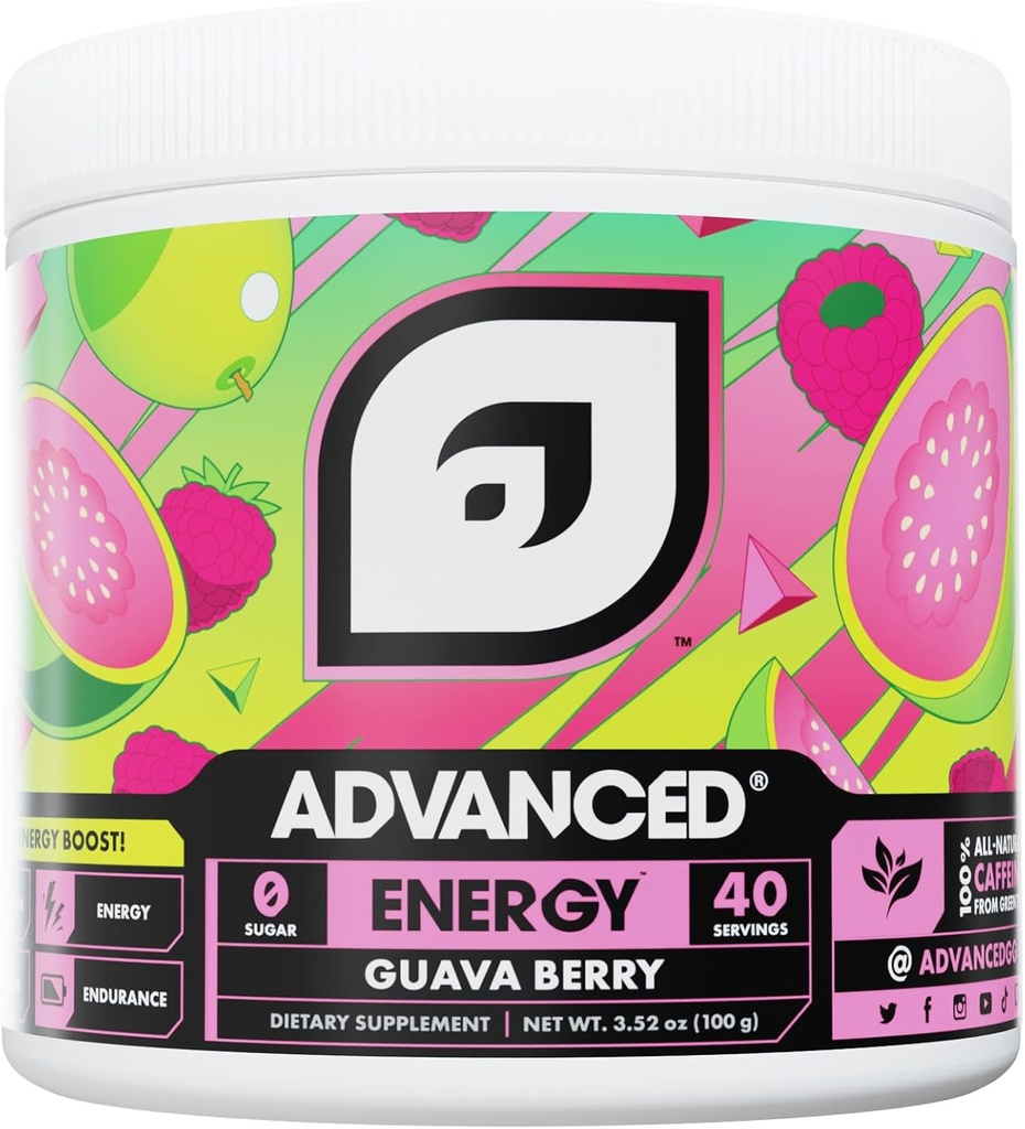 Gelişmiş Enerji - Atom için Electrolytes ile Formula Güçlendirme - L-Theanine Jitters - Sugar Free & Keto Friendly - No Maltodextrin (40 Hizmet) (Guava Berry)