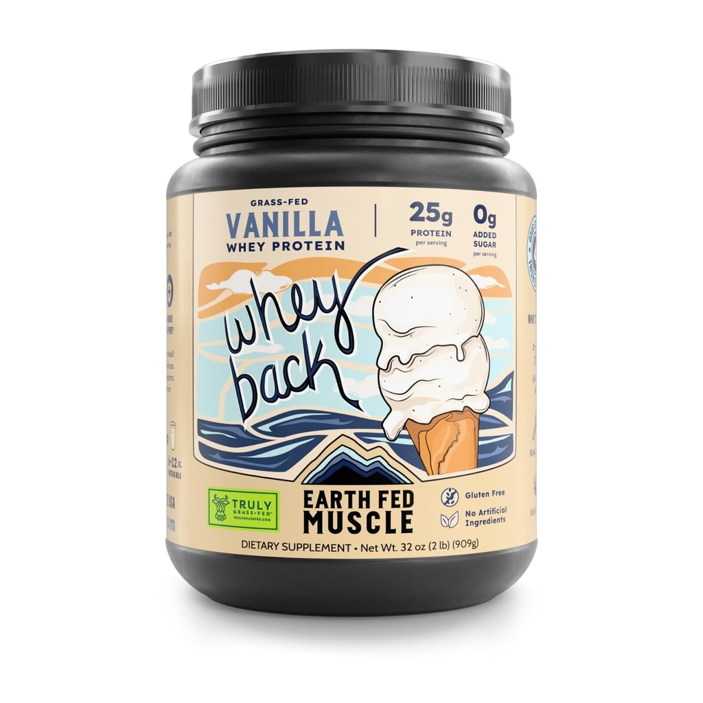 Dünya Fed Kas Whey Geri İrlandalı Grass Fed Whey proteini - NSF-Cerized. Yapay Malzemeler, Soy Free, Gluten Free, Non-GMO ve Hormon Ücretsiz (2 Pound, 29 Hizmet, Vanilla)