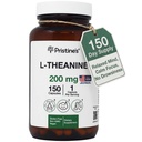 PRISTINE'S L Theanine 200 mg Supplement Capsules - 3. Parti GMO -150 Gün Supply - Rahatlama ve Uyku Kalite Desteği Capsules - Vegan, cGMP Tesis & Gluten Ücretsiz Cam Şişeleri -