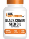 BulkSupplements.com Black Cumin Tohum Yağı Yumuşakgels - Black Cumin Tohum Yağı 1000 mg - Gluten Free, 1 Softgel, 1.