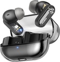 TOZO Crystal Pods Hybrid Active Gürültü Kablosuz Earbuds, 10mm Sürücüler Deep Bass Stereo Sound, 4 Mics Smart ENC AI Calls, 32 EQ via App, Bluetooth 5.4 Kulaklıklar, Kristal Case Design