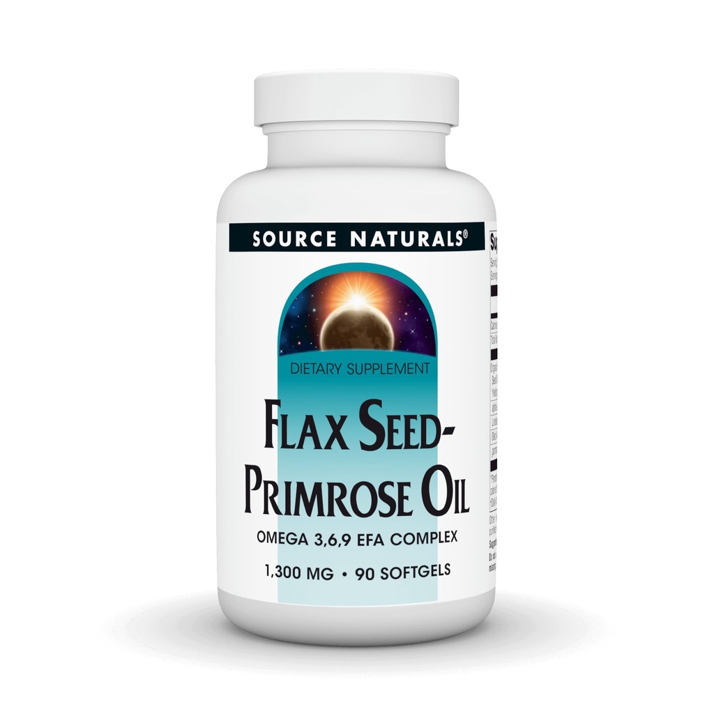 Source Naturals Flax Tohum-Primrose Oil, Omega 3,6,9 EFA Kompleksi, 1300 mg - 90 Softgels