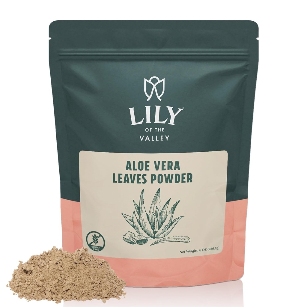 LILY OF THE VALLEY PLA Vera Toz - Aloe Barbadensis - Saç ve Face Maske için ideal - Shakes & Smoothies - Natural, Vegan & Gluten-Free (8oz, 226g)- Paket Vary