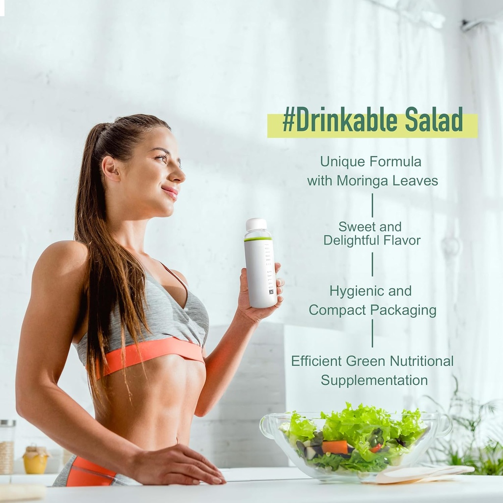 Future Salad Drink Mix Toz, İçilebilir Salad, Meyveler, Moringa yaprakları, Sebzeler,7 Packets