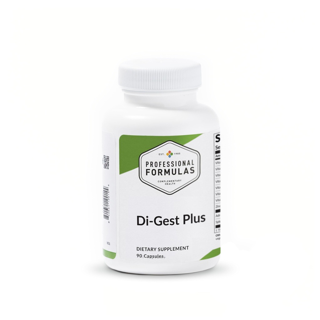 Profesyonel Formulaler Di-Gest Plus - Betaine, L-Glutamik Asit, Pancreatin, Papain ve Pepsin for Health Digestion, Nutrient Abxia ve Gut Lining - Hipoallergenic, Gluten Free, 90 Capsules