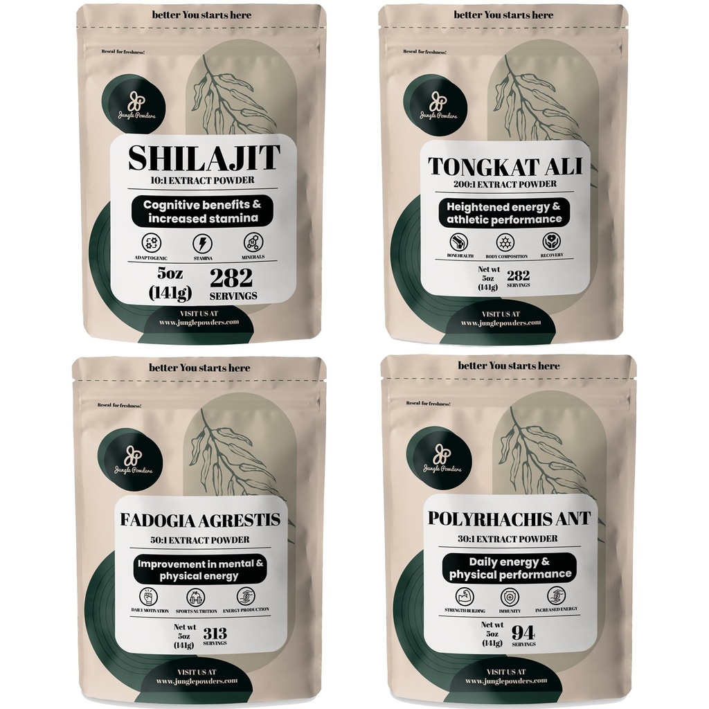Orman Tozları Herbal Tozları Sche - Shilajit Toz, Tongkat Ali for Men Toz, Black Ant Extract Toz, Fadogia Agrestis Extract for Men Supplement