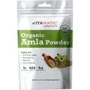 Vitamatic Sertifikalı USDA Organik Amla Berry Toz - 1 lb (16 oz) Amalaki | Doğal Vitamin C & Antioksis | Destekler Immune Health | Gluten-Free, Non-GMO, Kosher