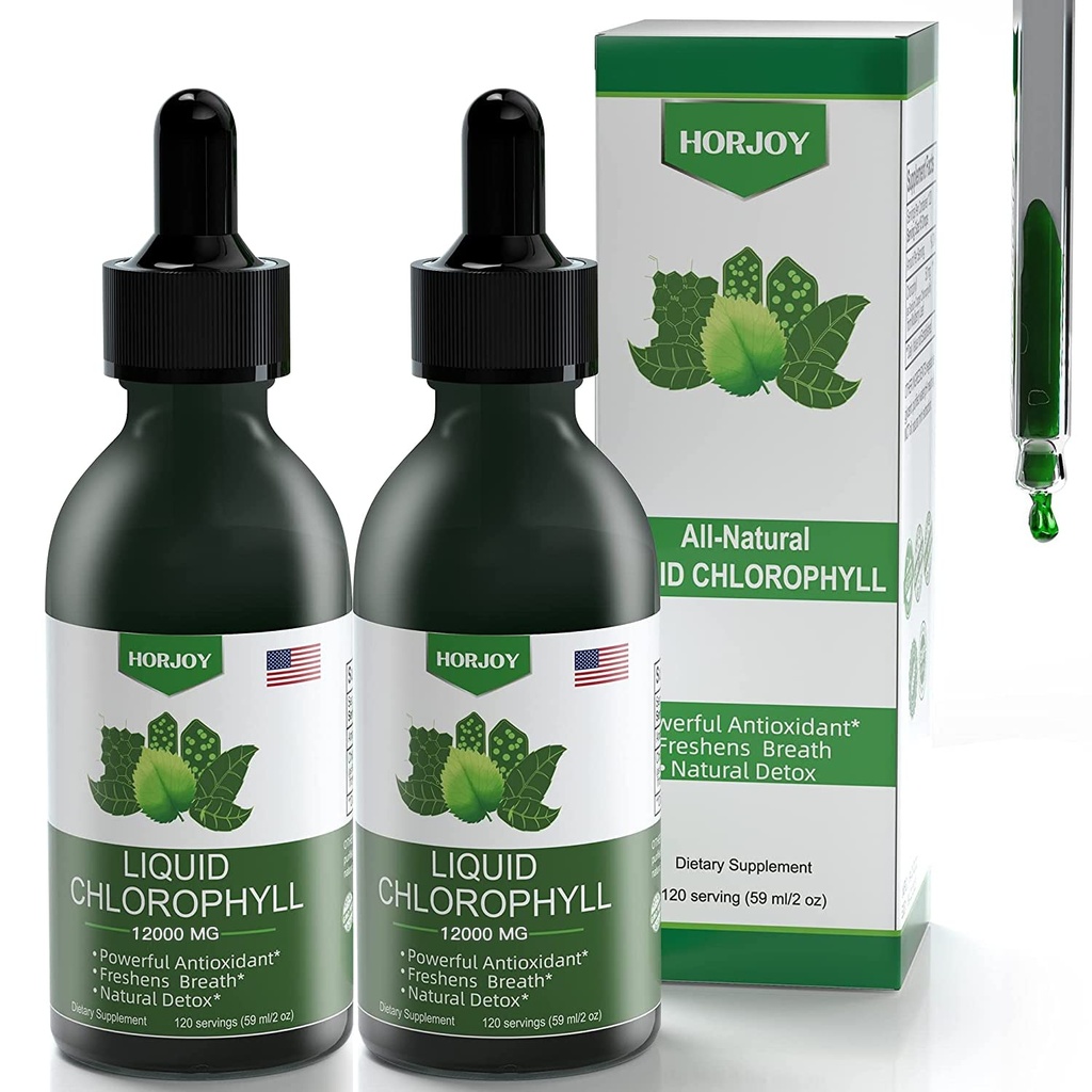Chlorophyll Liquid Drops -% 100 Doğal Enerji Uyarısı ve Immune Desteği - İç Deodorant ve Detox - Altitude Hastalığı - Hızlı Aborpsiyon, Vegan & Non-GMO - 120 Hizmetler (Pazarlama 2)