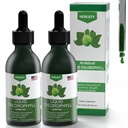 Chlorophyll Liquid Drops -% 100 Doğal Enerji Uyarısı ve Immune Desteği - İç Deodorant ve Detox - Altitude Hastalığı - Hızlı Aborpsiyon, Vegan & Non-GMO - 120 Hizmetler (Pazarlama 2)